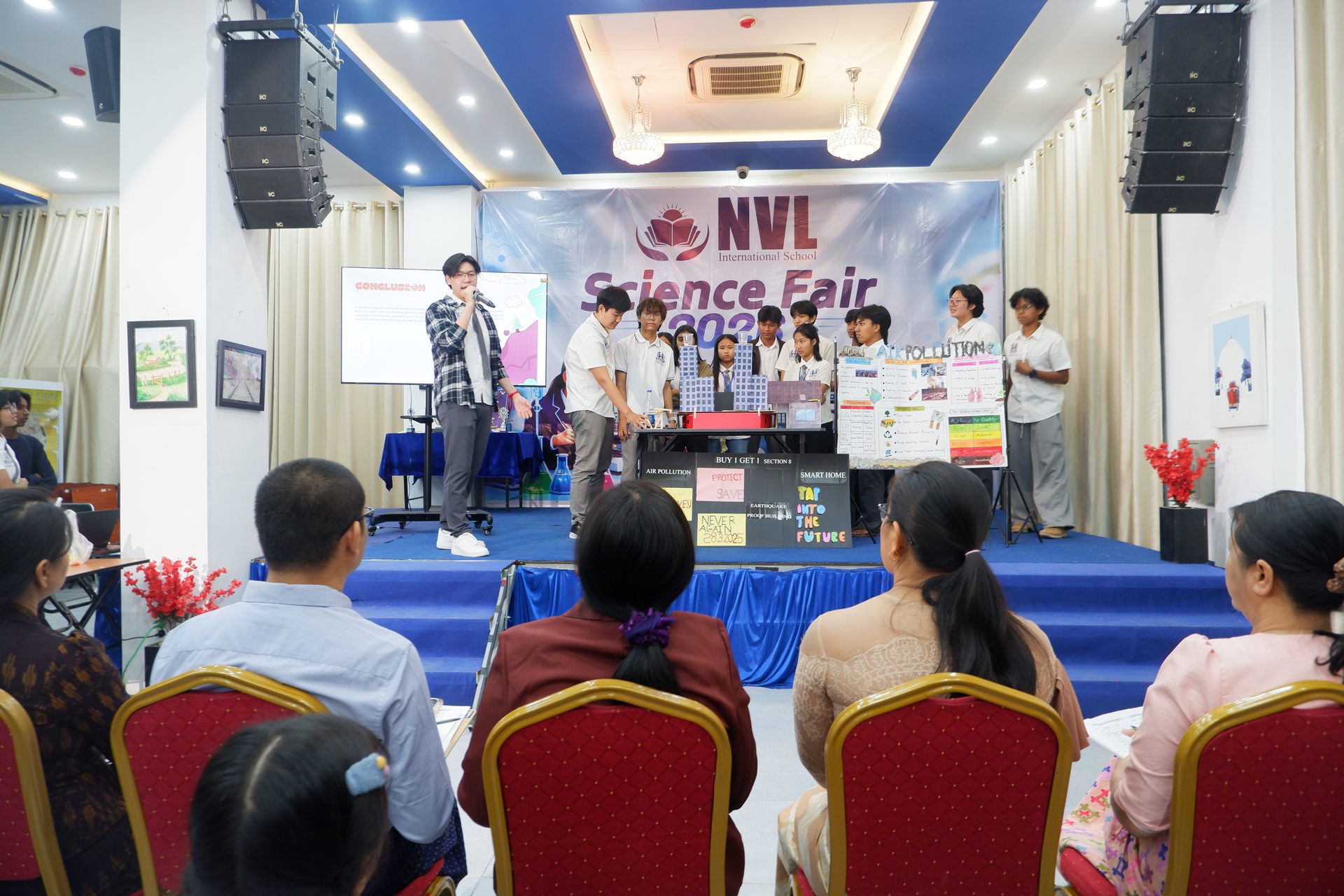 Science Fair programme on stage