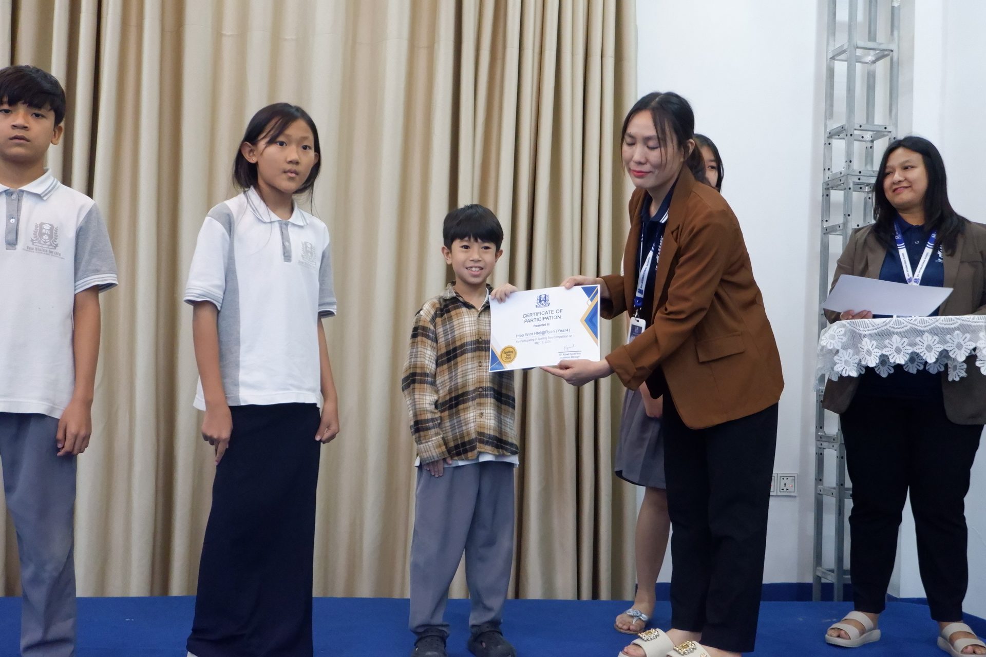 Learner recognition at a school competition
